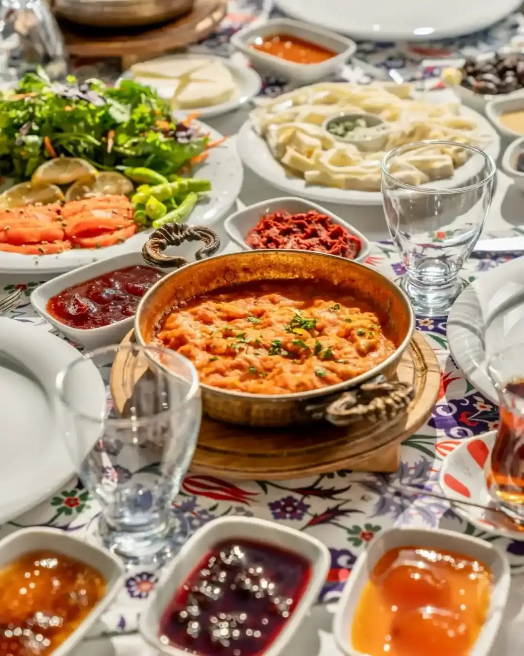 Village breakfast spread